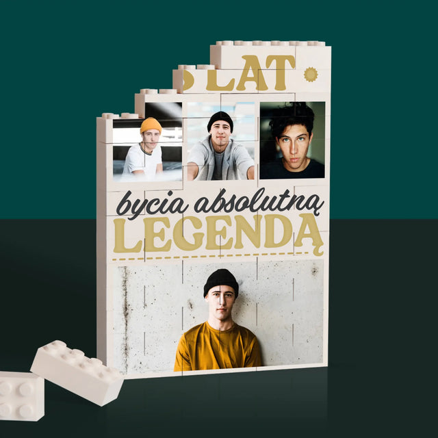 Fotokolaż: 18 Lat Bycia Legendą - Klocki LEGO z Nadrukiem