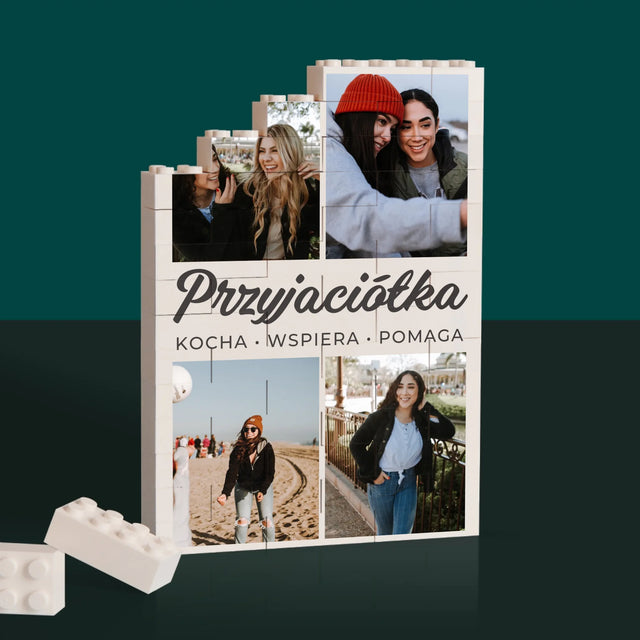 Fotokolaż: Ukochana Przyjaciółka - Klocki LEGO z Nadrukiem