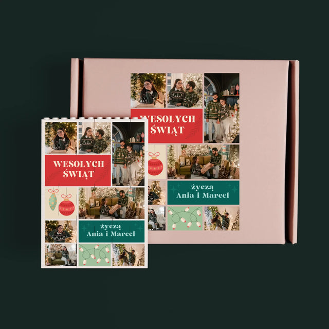 Fotokolaż: Zdjęcia Świąteczne - Klocki LEGO z Nadrukiem