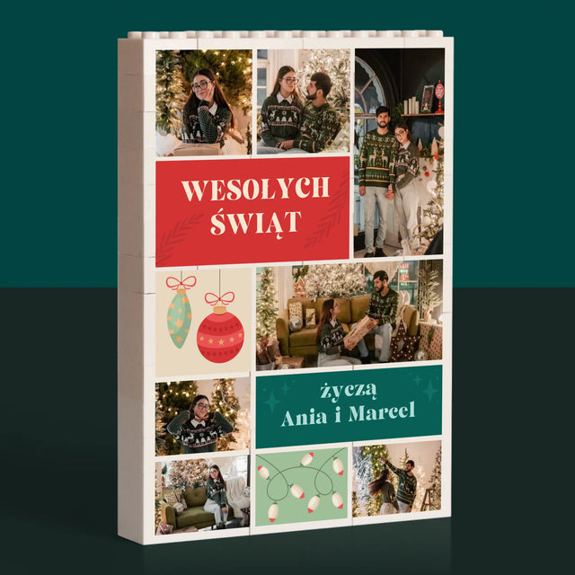 Fotokolaż: Zdjęcia Świąteczne - Klocki LEGO z Nadrukiem