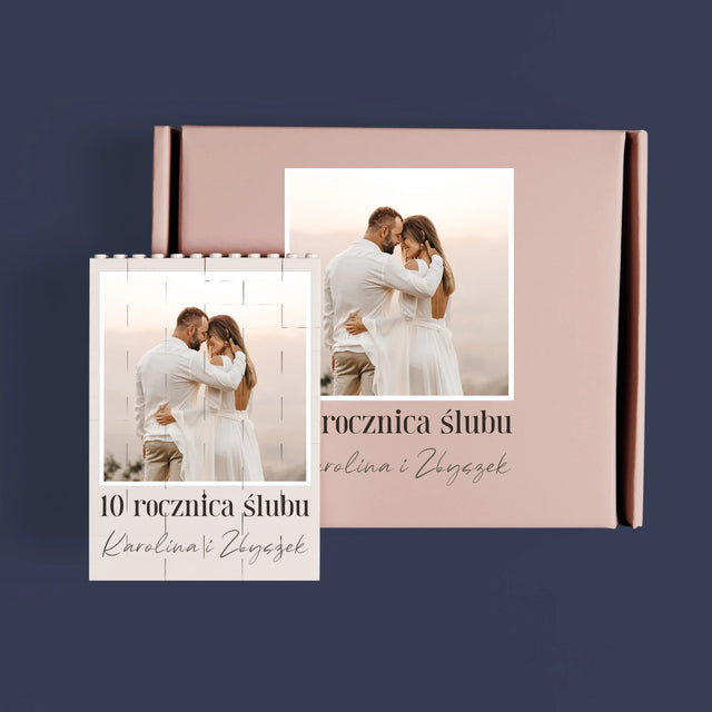 Zdjęcie i Podpis: Na Rocznicę - Klocki LEGO z Nadrukiem