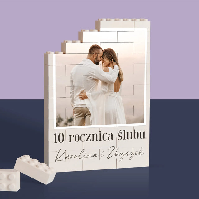 Zdjęcie i Podpis: Na Rocznicę - Klocki LEGO z Nadrukiem