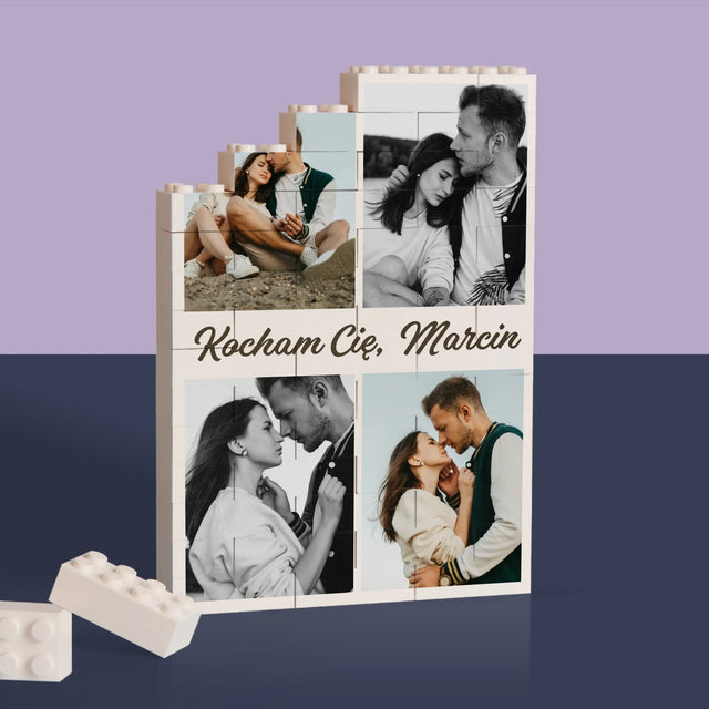 Fotokolaż: Zdjęcia Dla Dziewczyny - Klocki LEGO z Nadrukiem