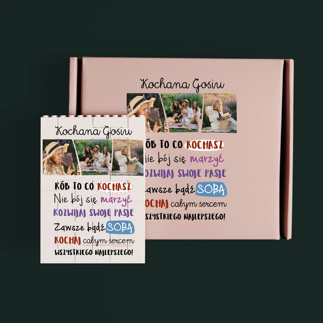 Fotokolaż: Urodziny Życzenia - Klocki LEGO z Nadrukiem