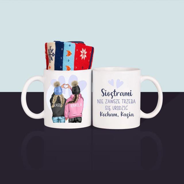 Kreator Postaci: Zimowe Przyjaciółki - Zimowe Skarpetki w Kubku