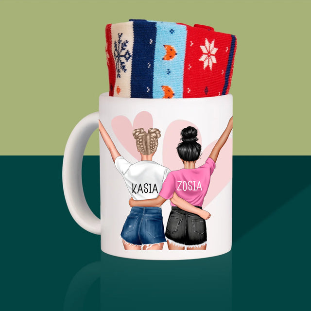 Kreator Postaci: Najlepsza Siostra Na Świecie - Zimowe Skarpetki w Kubku