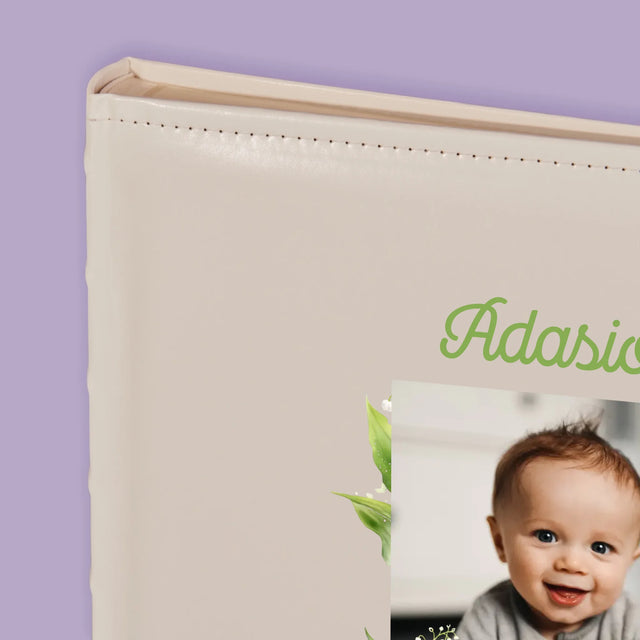 Zdjęcie i Podpis: Pamiątka Chrztu Konwalie - Album Na Zdjęcia