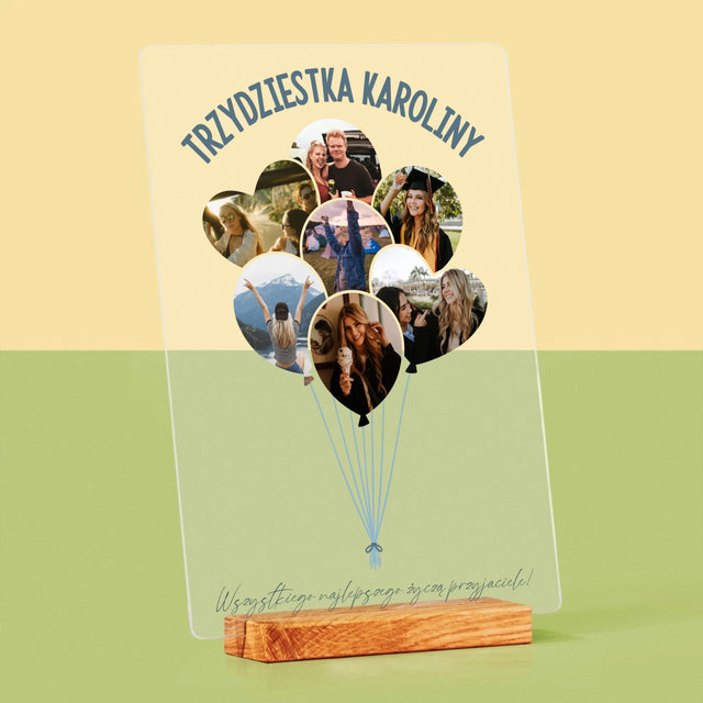 Kształt Ze Zdjęć: Trzydziestka Balony - Wydruk Na Szkle Akrylowym