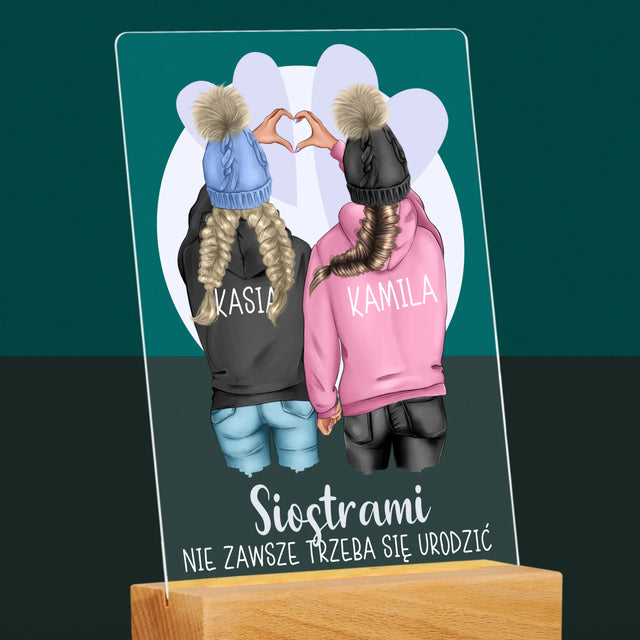 Kreator Postaci: Zimowe Przyjaciółki - Wydruk Na Szkle Akrylowym