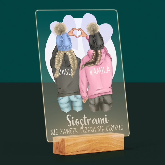 Kreator Postaci: Zimowe Przyjaciółki - Wydruk Na Szkle Akrylowym