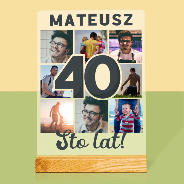 Fotokolaż: 40 Lat - Wydruk Na Szkle Akrylowym