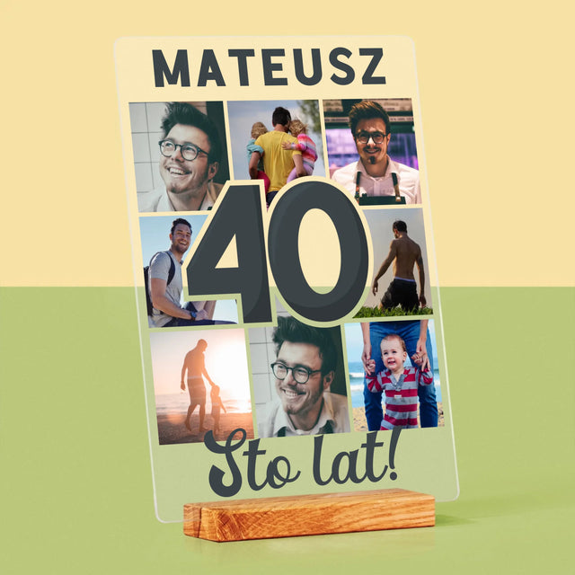 Fotokolaż: 40 Lat - Wydruk Na Szkle Akrylowym