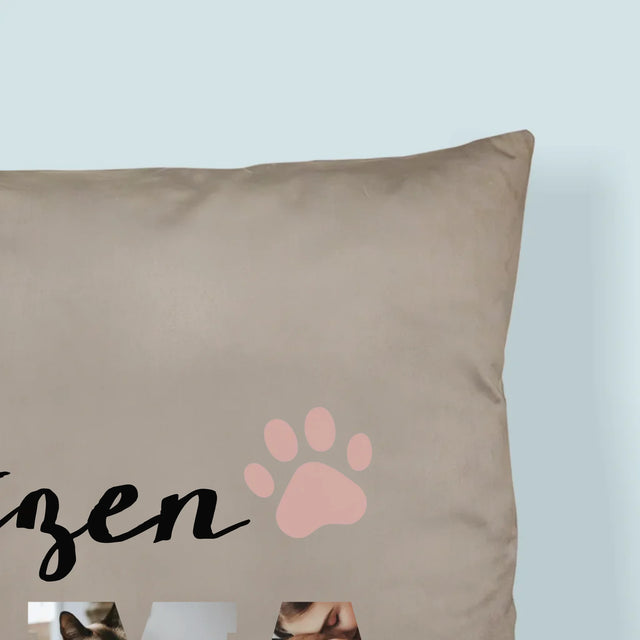 Słowo Ze Zdjęć: Kocia Mama  - Poduszka z Nadrukiem