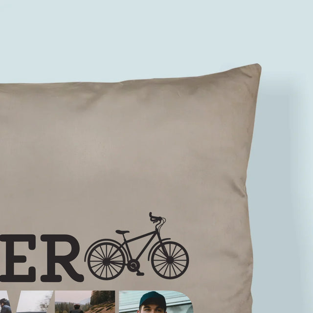 Słowo Ze Zdjęć: Rower Lover - Poduszka z Nadrukiem