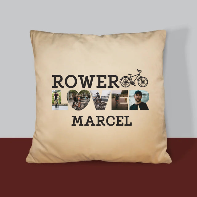Słowo Ze Zdjęć: Rower Lover - Poduszka z Nadrukiem