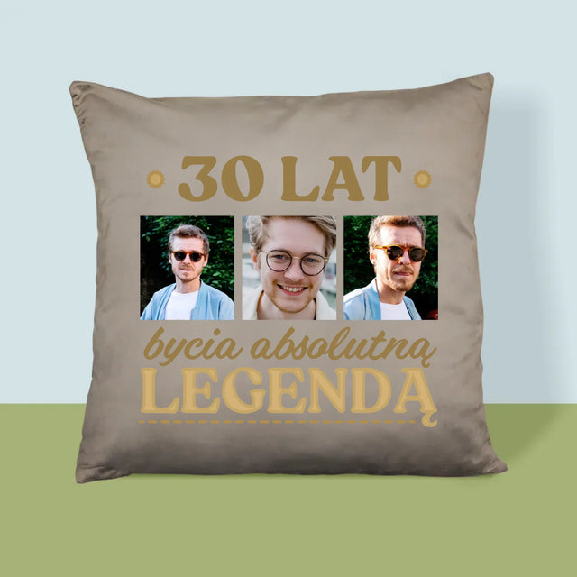 Fotokolaż: 30 Lat Bycia Legendą - Poduszka z Nadrukiem