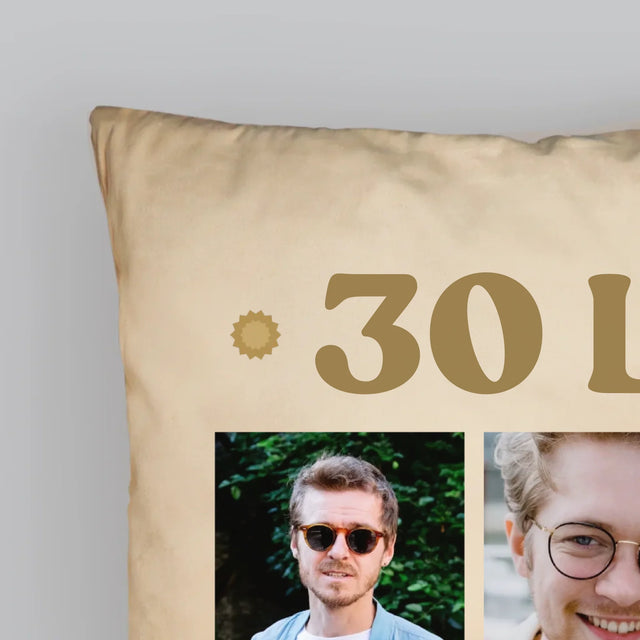Fotokolaż: 30 Lat Bycia Legendą - Poduszka z Nadrukiem