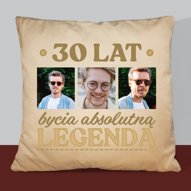 Fotokolaż: 30 Lat Bycia Legendą - Poduszka z Nadrukiem