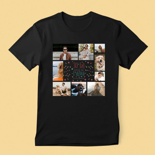Fotokolaż: 30 Lat Minęło - Koszulka Męska z Nadrukiem