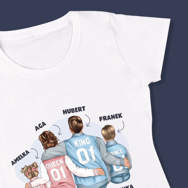 Kreator Postaci: Rodzina W Bluzach - Koszulka Damska