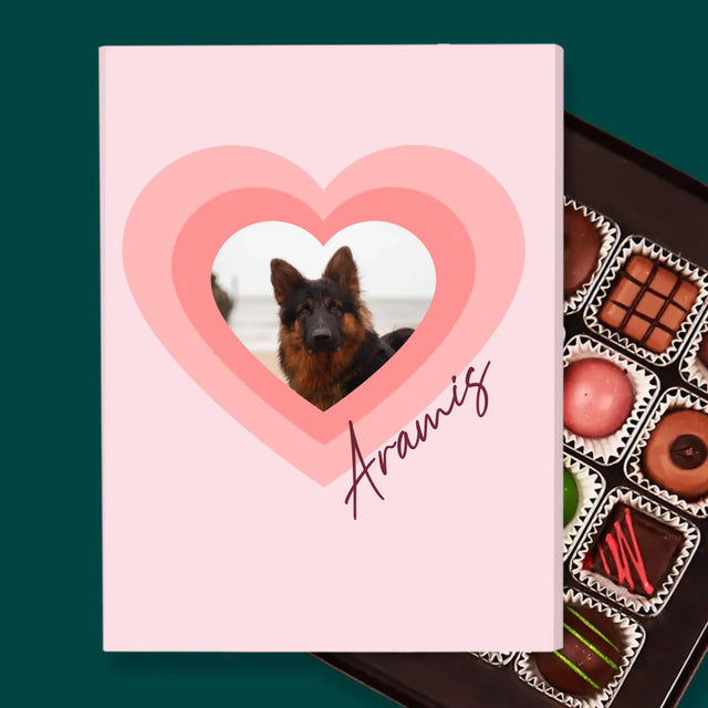 Zdjęcie i Podpis: Zdjęcie Pupila w Sercu - Personalizowane Praliny