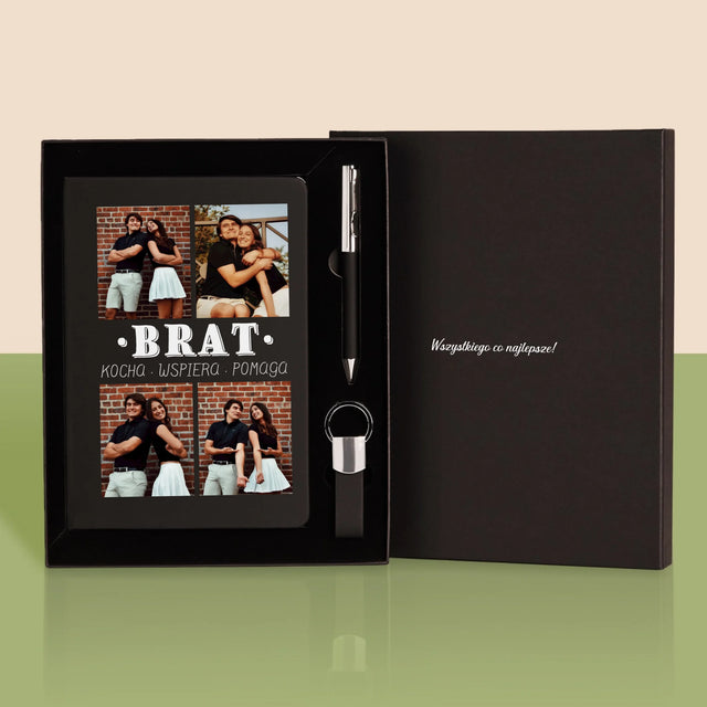 Fotokolaż: Kochany Brat - Zestaw z Notatnikiem
