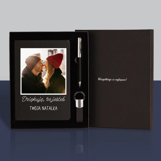 Zdjęcie i Podpis: Zdjęcie i Podpis Dla Chłopaka - Zestaw z Notatnikiem