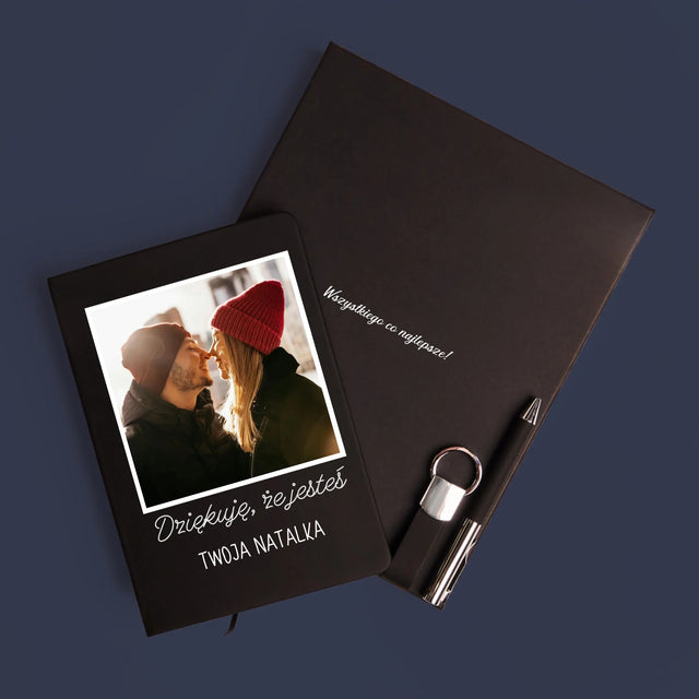 Zdjęcie i Podpis: Zdjęcie i Podpis Dla Chłopaka - Zestaw z Notatnikiem