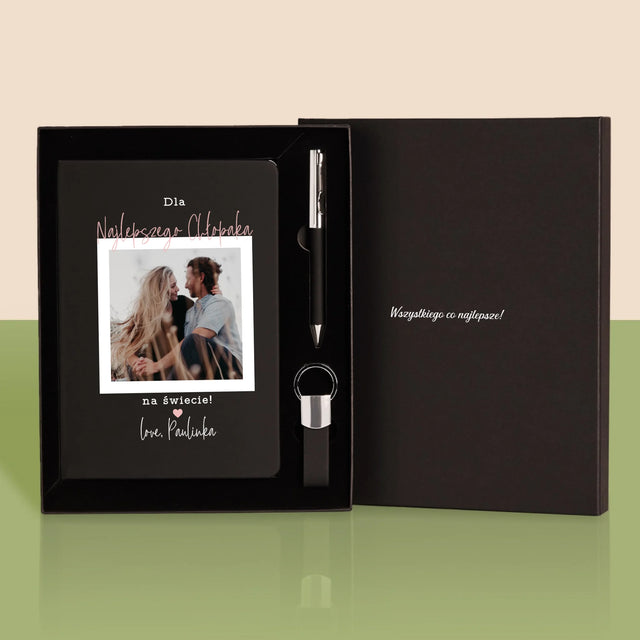 Zdjęcie i Podpis: Dla Najlepszego Chłopaka - Zestaw z Notatnikiem