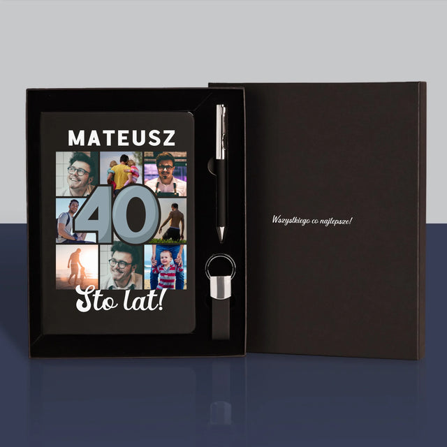 Fotokolaż: 40 Lat - Zestaw z Notatnikiem