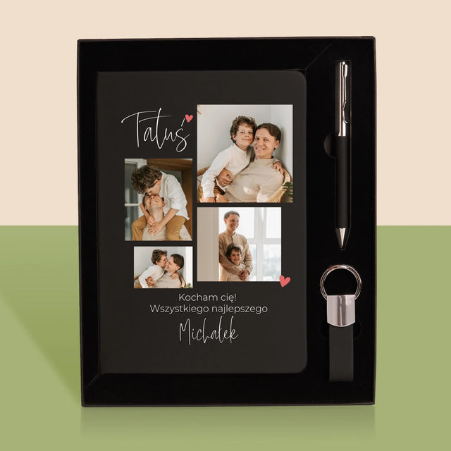 Fotokolaż: Tatusiu Kocham Cię - Zestaw z Notatnikiem