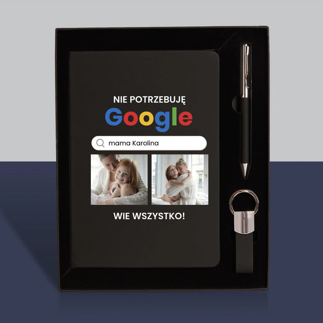 Fotokolaż: Nie Potrzebuję Google - Zestaw z Notatnikiem
