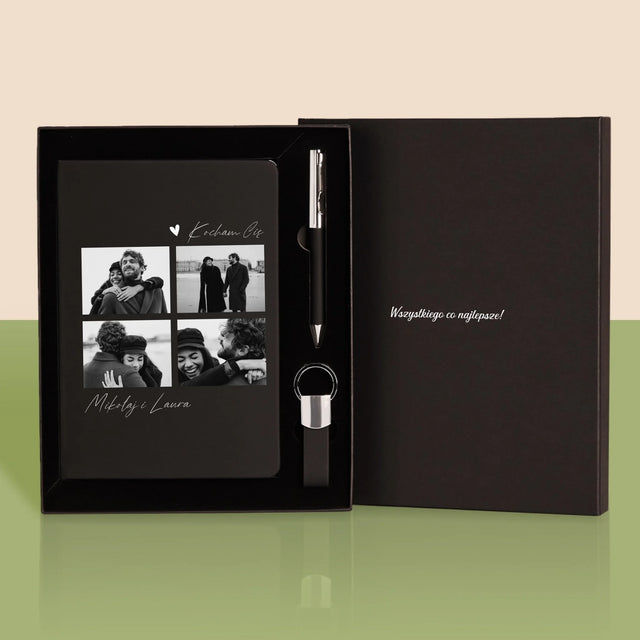 Fotokolaż: Kocham Cię - Zestaw z Notatnikiem