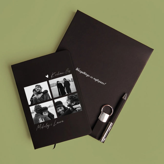 Fotokolaż: Kocham Cię - Zestaw z Notatnikiem