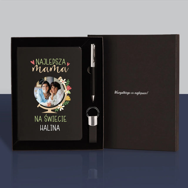Zdjęcie i Podpis: Najlepsza Mama Świat - Zestaw z Notatnikiem