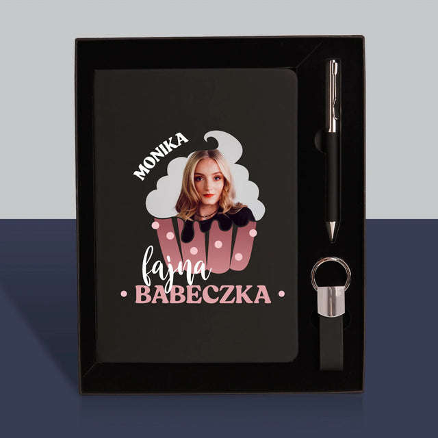 Zdjęcie i Podpis: Fajna Babeczka - Zestaw z Notatnikiem