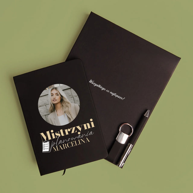 Zdjęcie i Podpis: Mistrzyni Planowania - Zestaw z Notatnikiem