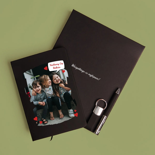 Zdjęcie i Podpis: Dla Kochanej Babci - Zestaw z Notatnikiem