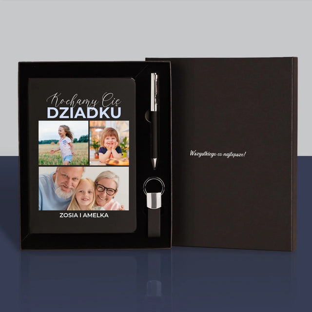 Fotokolaż: Kochamy Cię Dziadku - Zestaw z Notatnikiem