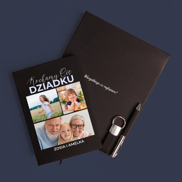 Fotokolaż: Kochamy Cię Dziadku - Zestaw z Notatnikiem