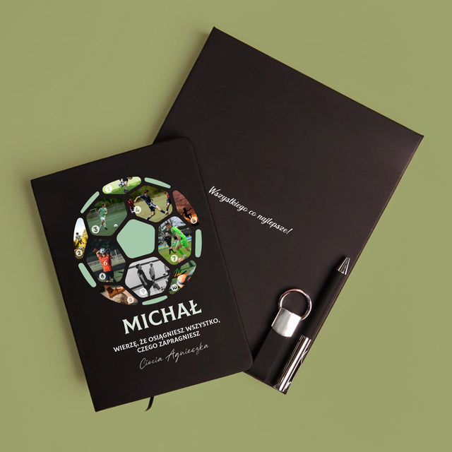 Fotokolaż: Piłka Nożna - Zestaw z Notatnikiem