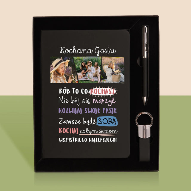 Fotokolaż: Urodziny Życzenia - Zestaw z Notatnikiem