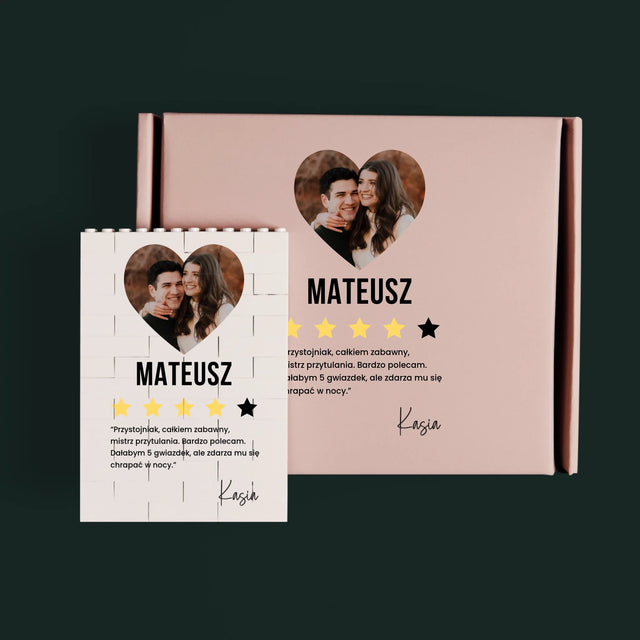 Zdjęcie i Podpis: Najlepszy Chłopak Polecam - Klocki LEGO z Nadrukiem