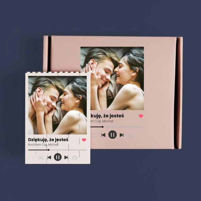 Zdjęcie i Podpis: Spotify Dla Dziewczyny - Klocki LEGO z Nadrukiem