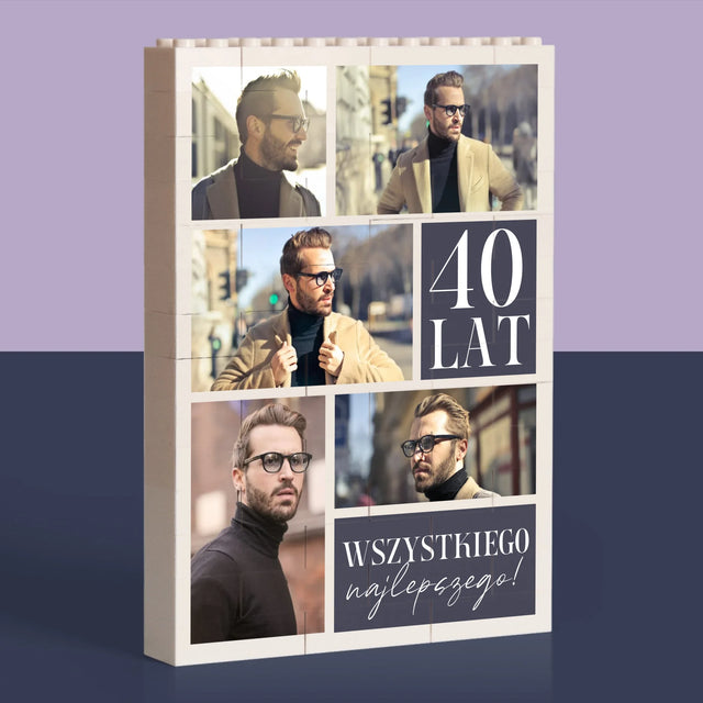 Fotokolaż: Urodziny Najlepszego - Klocki LEGO z Nadrukiem