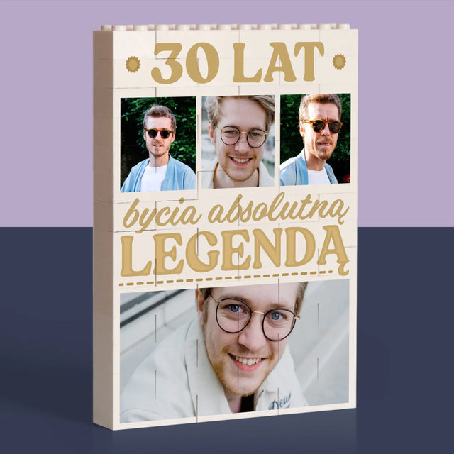 Fotokolaż: 30 Lat Bycia Legendą - Klocki LEGO z Nadrukiem