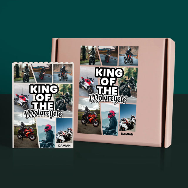 Fotokolaż: King Of The Motorcycle - Klocki LEGO z Nadrukiem