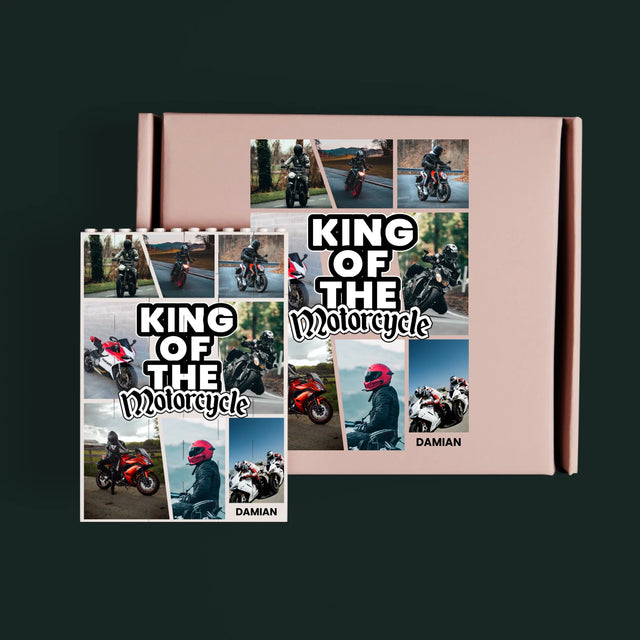 Fotokolaż: King Of The Motorcycle - Klocki LEGO z Nadrukiem