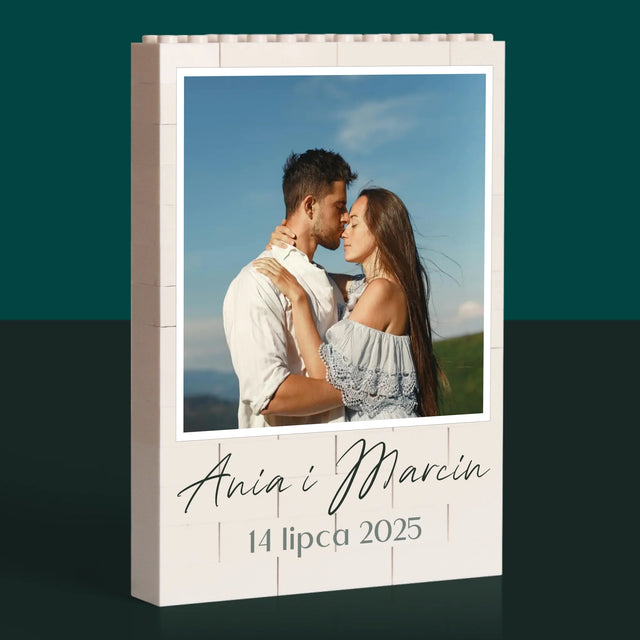 Zdjęcie i Podpis: Dla Pary Młodej - Klocki LEGO z Nadrukiem