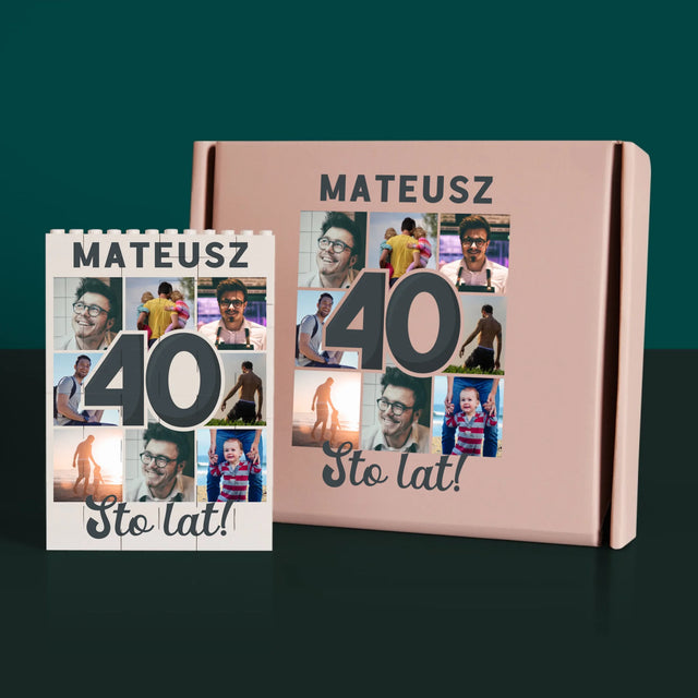 Fotokolaż: 40 Lat - Klocki LEGO z Nadrukiem